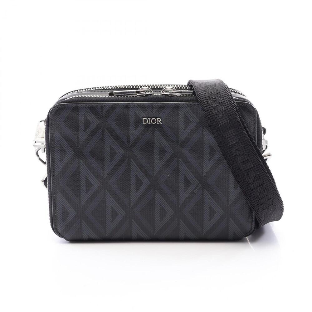 Christian Dior Dior CD Diamond Messenger Pouch Shoulder Bag Handbag Coated Ca...